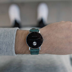 Green Silver Leather