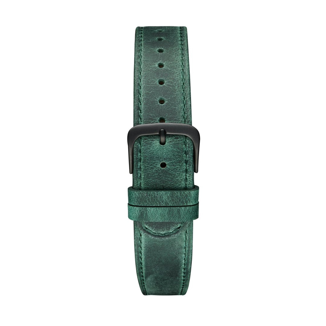 Green Black Leather